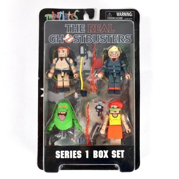 Minimates Other - The Real Ghostbusters Minimates Series 1 Box Set Janine Slimer Ray Egon NEW